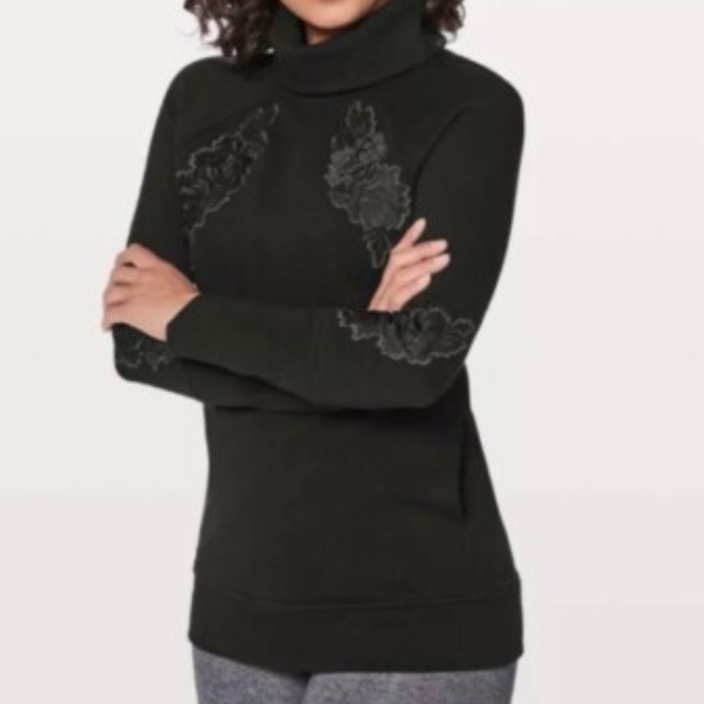 Lululemon Black Embroidered Pullover
